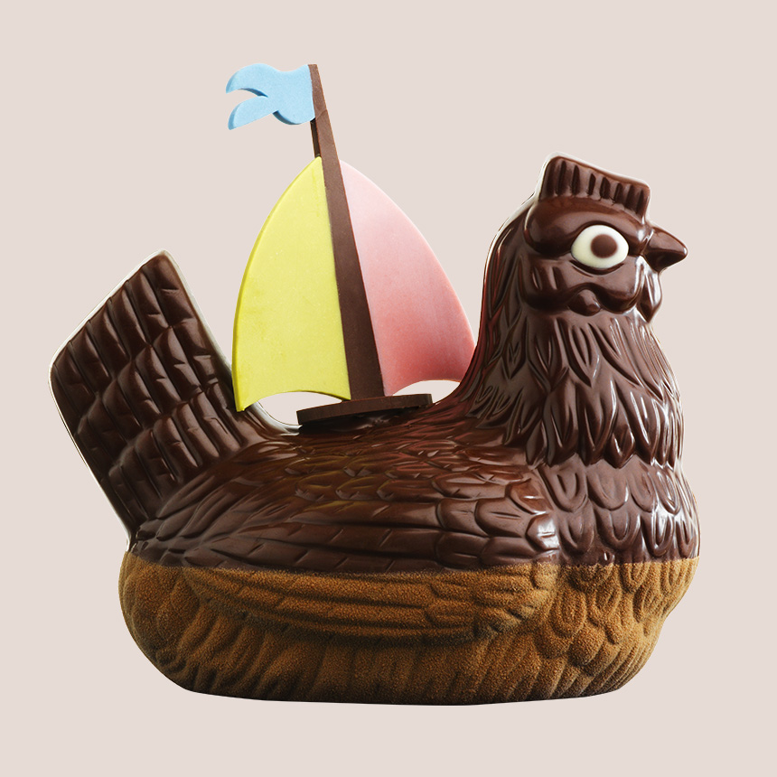 hen boat easter chocolate animal